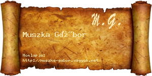 Muszka Gábor névjegykártya