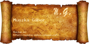 Muszka Gábor névjegykártya